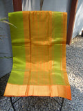Green Mangalgiri Silk Cotton Saree-Saree-House of Taamara-House of Taamara