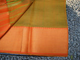 Green Mangalgiri Silk Cotton Saree-Saree-House of Taamara-House of Taamara