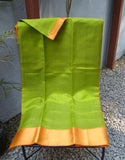 Green Mangalgiri Silk Cotton Saree-Saree-House of Taamara-House of Taamara