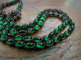 Green Stone Silver Necklace-Silver Neckpiece-House of Taamara-House of Taamara