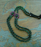 Green Stone Silver Necklace-Silver Neckpiece-House of Taamara-House of Taamara