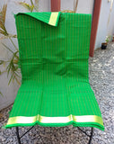 Green Stripes Kanchi Cotton Saree-Saree-House of Taamara-House of Taamara
