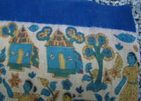 Green/Blue/Pink Kalamkari Cotton Saree-Saree-House of Taamara-House of Taamara