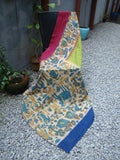 Green/Blue/Pink Kalamkari Cotton Saree-Saree-House of Taamara-House of Taamara