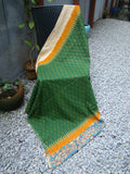 Green/Mustard Kalamkari Cotton Saree-Saree-House of Taamara-House of Taamara