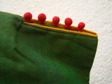 Green/Mustard/Black Cotton Blouse Size-34-Blouse-House of Taamara-House of Taamara