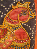 Green/Orange/Black Cotton Blouse Size-42-Blouse-House of Taamara-House of Taamara