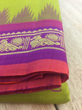 Green/Purple Kanjeevaram Silk Saree-Silk Saree-House of Taamara-House of Taamara