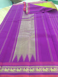 Green/Purple Kanjeevaram Silk Saree-Silk Saree-House of Taamara-House of Taamara