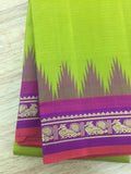 Green/Purple Kanjeevaram Silk Saree-Silk Saree-House of Taamara-House of Taamara