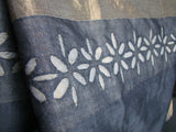 Grey Chanderi Silk Cotton Applique Work Saree-Silk Cotton Saree-House of Taamara-House of Taamara
