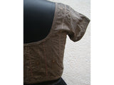 Grey Cotton Blouse Size-36-Blouse-House of Taamara-House of Taamara