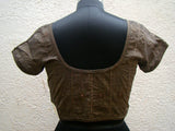 Grey Cotton Blouse Size-36-Blouse-House of Taamara-House of Taamara