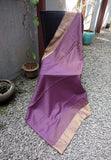 Lavender Chanderi Silk Cotton Applique Work Saree-Silk Cotton Saree-House of Taamara-House of Taamara