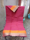 Magenta Checks Kanchi Cotton Saree-Saree-House of Taamara-House of Taamara
