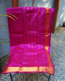 Magenta Mangalgiri Silk Cotton Saree-Saree-House of Taamara-House of Taamara