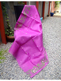 Magenta Pink Muslin Jamdani Saree-Saree-House of Taamara-House of Taamara