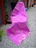 Magenta Pink Muslin Jamdani Saree-Saree-House of Taamara-House of Taamara