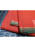 Maroon Checks Kanchi Cotton Saree-Saree-House of Taamara-House of Taamara