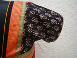 Maroon/Black Cotton Blouse Size-42-Blouse-House of Taamara-House of Taamara