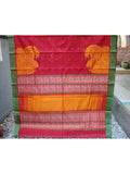 Maroon/Green Kanchi Cotton Saree-Saree-House of Taamara-House of Taamara