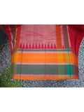 Maroon/Mustard/Green Kanchi Cotton Saree-Saree-House of Taamara-House of Taamara