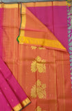 Maroon/Orange Kanjeevaram Silk Saree-Silk Saree-House of Taamara-House of Taamara