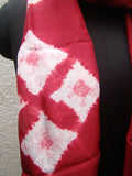 Maroon/White Shibori Silk Stole-Silk Stole-House of Taamara-House of Taamara