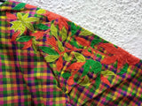 Multicolour Mangalgiri Cotton Checks Blouse-Blouse-House of Taamara-House of Taamara
