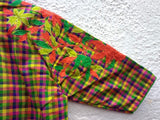 Multicolour Mangalgiri Cotton Checks Blouse-Blouse-House of Taamara-House of Taamara
