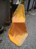 Mustard Chanderi Silk Cotton Applique Work Saree-Silk Cotton Saree-House of Taamara-House of Taamara