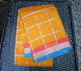 Mustard Checks Mangalgiri Silk Cotton Saree-Saree-House of Taamara-House of Taamara