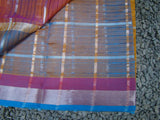 Mustard Checks Mangalgiri Silk Cotton Saree-Saree-House of Taamara-House of Taamara