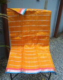Mustard Checks Mangalgiri Silk Cotton Saree-Saree-House of Taamara-House of Taamara