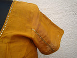 Mustard Cotton Blouse Size-38-Blouse-House of Taamara-House of Taamara