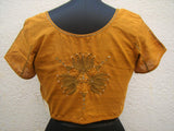 Mustard Cotton Blouse Size-38-Blouse-House of Taamara-House of Taamara