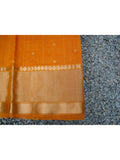 Mustard Silk Cotton Saree-Silk Cotton Sraee-House of Taamara-House of Taamara