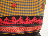 Mustard/Green Checks Cotton Blouse Size-36-Blouse-House of Taamara-House of Taamara
