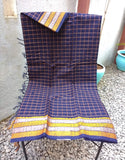 Navy Blue Checks Kanchi Cotton Saree-Saree-House of Taamara-House of Taamara