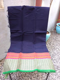 Navy Blue Kanchi Cotton Saree-Saree-House of Taamara-House of Taamara