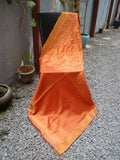 Orange Chanderi Silk Cotton Applique Work Saree-Silk Cotton Saree-House of Taamara-House of Taamara