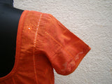 Orange Cotton Blouse Size-38-Blouse-House of Taamara-House of Taamara