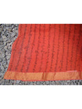 Orange Kalamkari Cotton Saree-Saree-House of Taamara-House of Taamara