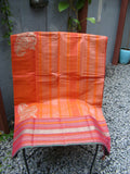 Orange Kanchi Cotton Saree-Saree-House of Taamara-House of Taamara