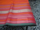 Orange Kanchi Cotton Saree-Saree-House of Taamara-House of Taamara