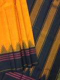 Orange/Blue Kanjeevaram Silk Saree-Silk Saree-House of Taamara-House of Taamara