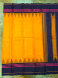 Orange/Blue Kanjeevaram Silk Saree-Silk Saree-House of Taamara-House of Taamara