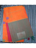 Orange/Maroon/Green Kanchi Cotton Saree-Saree-House of Taamara-House of Taamara
