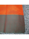 Orange/Maroon/Green Kanchi Cotton Saree-Saree-House of Taamara-House of Taamara