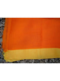 Orange/Yellow Linen Saree-Saree-House of Taamara-House of Taamara
